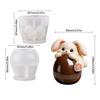 Flexible Silicone Mousse Cake Molds Rabbit Eggs Shaped Shape Chocolate Baking Mould Bakeware for Parties and Celebration