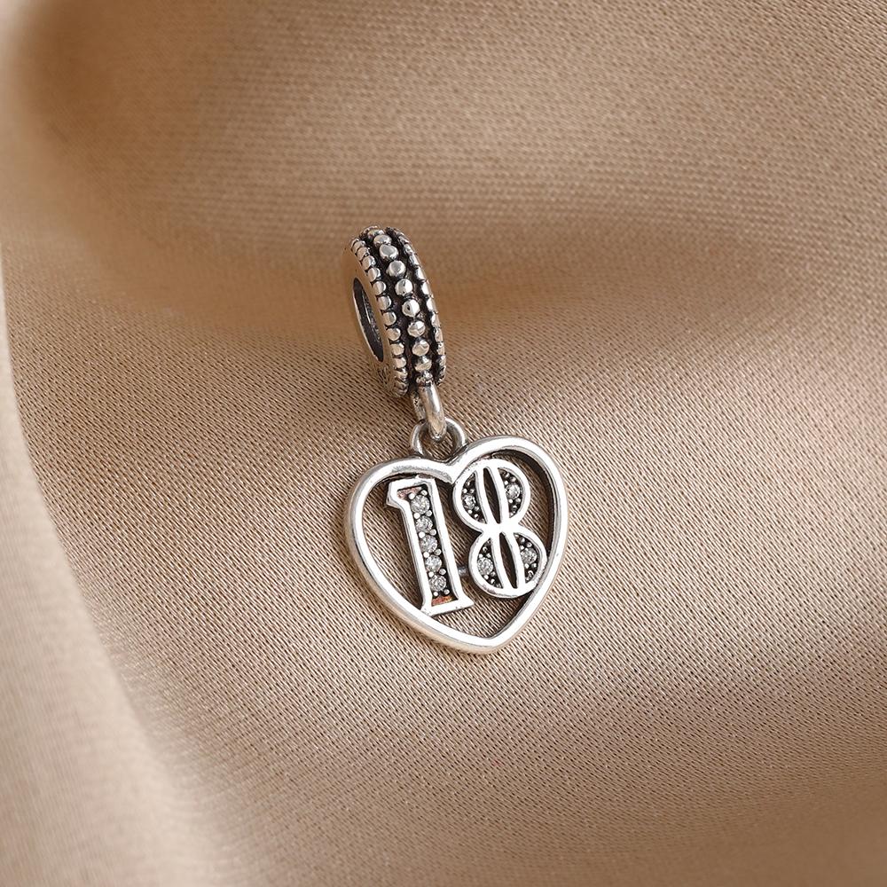 New 925 Silver Happy Birthday Cake Food Series Pendant Number Beads Fit Exquisite Bracelet Women Diy Jewelry Gift Ice Cream Charm