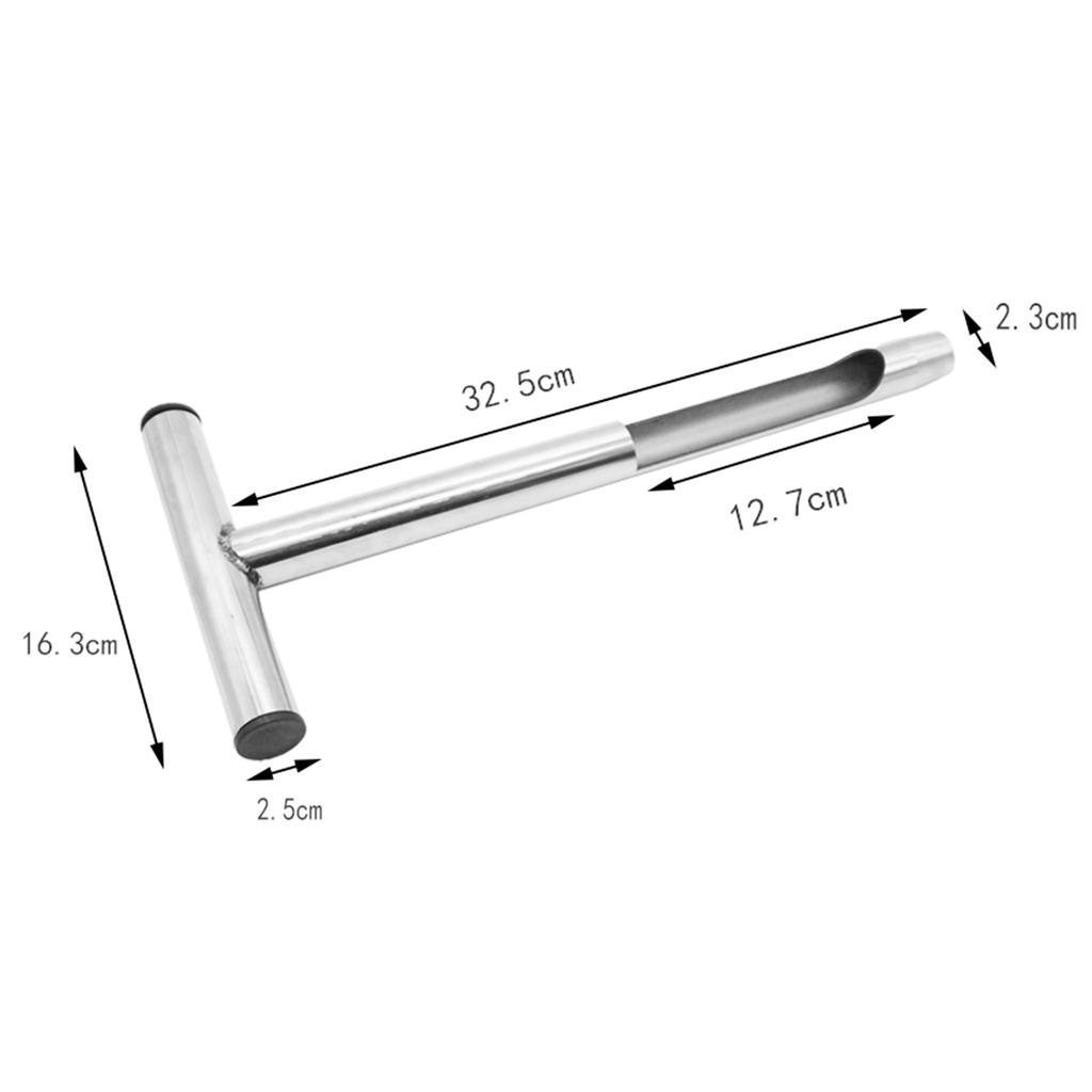 12.8   Soil Sampler Probe T Type Handle Soil Test Kits with 2Pcs Sample Bags Steel Soil Sampling Tool for Garden Lawn