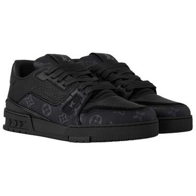 Louis Vuitton Tênis Monogram Top Baixo para Skate Masculino Preto 1ADH49
