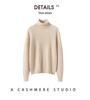 Women's Plus Size 100% Cashmere Knit Long Sleeve Sweater - Autumn/Winter Base Layer Top