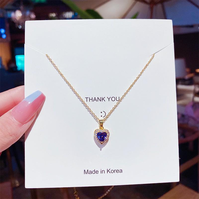 

Элегантное ожерелье из циркониевой титановой стали: Женская роскошная ключичная цепочка с модной подвеской