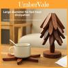 Conjunto de Porta-Copos de Bambu Resistente ao Calor com Desenho de Desenho Animado para Jantar de Feriado