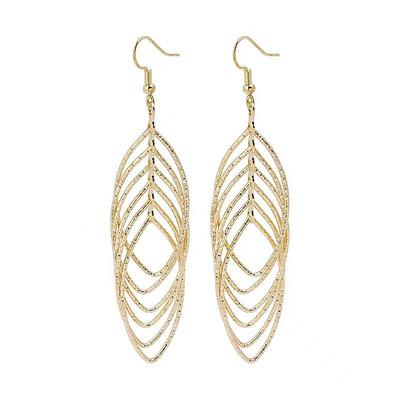 Personalized Earrings Jewelry Hollow Circle Metal Earrings Creative Stud Earrings Earrings Female Fringed Ears