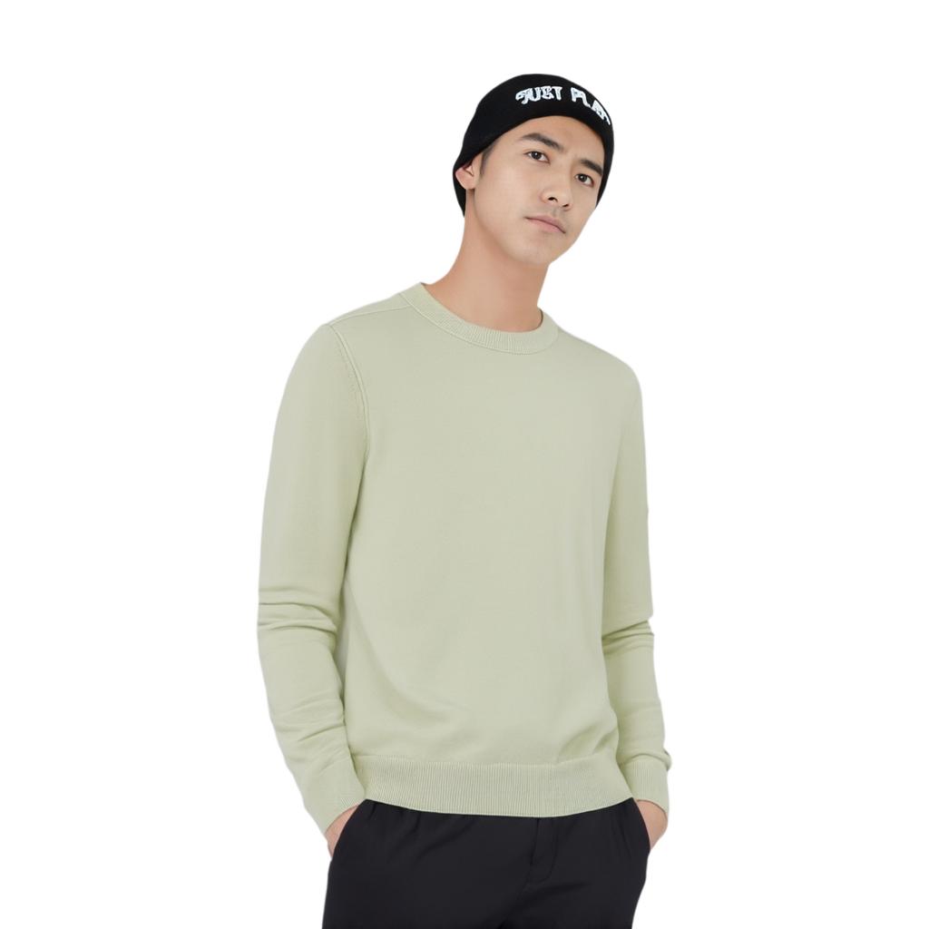 Stone Island Logo Patch Crewneck Light Green Men Tops 7615540B2-V0052