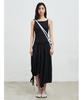 Anggae Balloon Jersey Dress Black