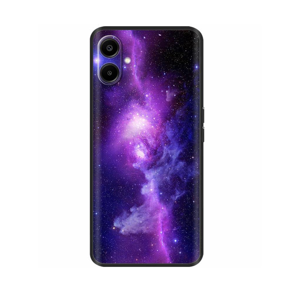 For Samsung Galaxy A06 Back Cover Soft Black Print Silicone Bumper Phone Case for Samsung Galaxy A06 A05 A04 Cases Fundas Coque