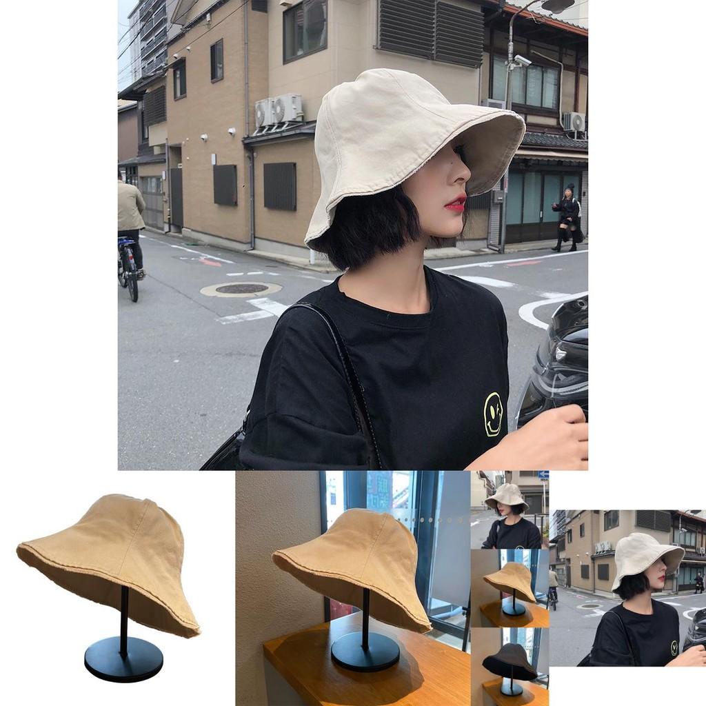 Beige Versatile Korean Style Fisherman Hat Trendy Wide Brim Sunshade Summer Hat For Women