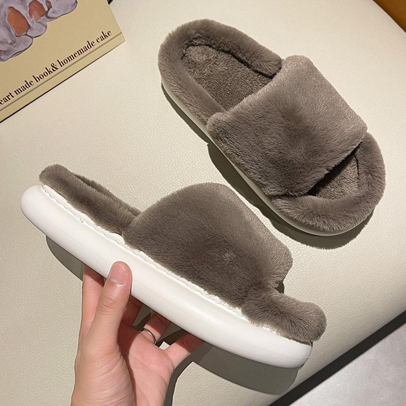 Cotton slippers women's winter wear non-slip indoor home plush confinement slippers women's summer postpartum spring and autumn models