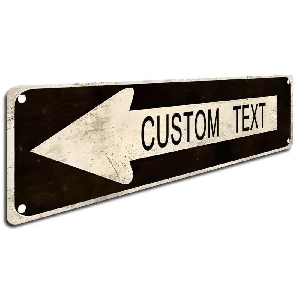Custom Text Metal Plaque Personalized Home Decor Wall Sign