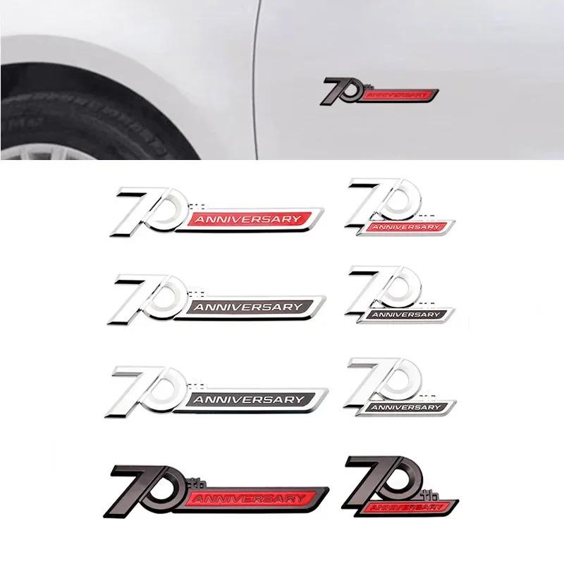 3D ABS 70th Anniversary Logo Car Side Fender Rear Trunk Emblem Badge Sticker Decals For Toyota Land Cruiser LC200 LC300 FJ200
