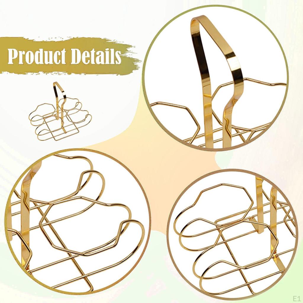 Bottle Carrier Beer Holder Crate Organizer with Handle Rack Storage Basket for Countertop Picnic