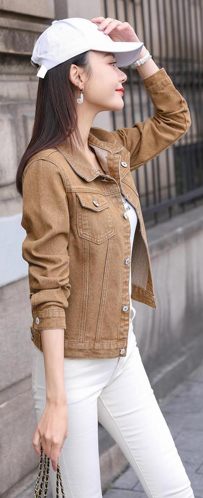 Hanmall Short Denim Loose Spring 10 Colors Women's Jacket, Oversized, Fit, Outfit,