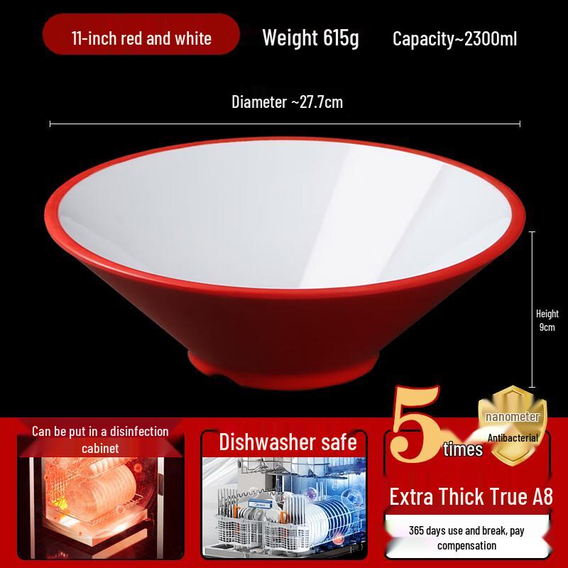 YuDeFeng A8 11-inch Commercial Melamine Luosifen Bowl