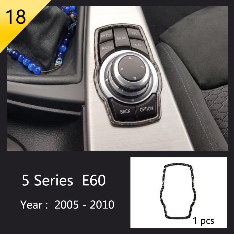 Carbon Fiber For BMW 5 Series E60 Car Inner Gearshift Air Conditioning CD Panel Door Armrest Decorative Cover Trim Car Sticker