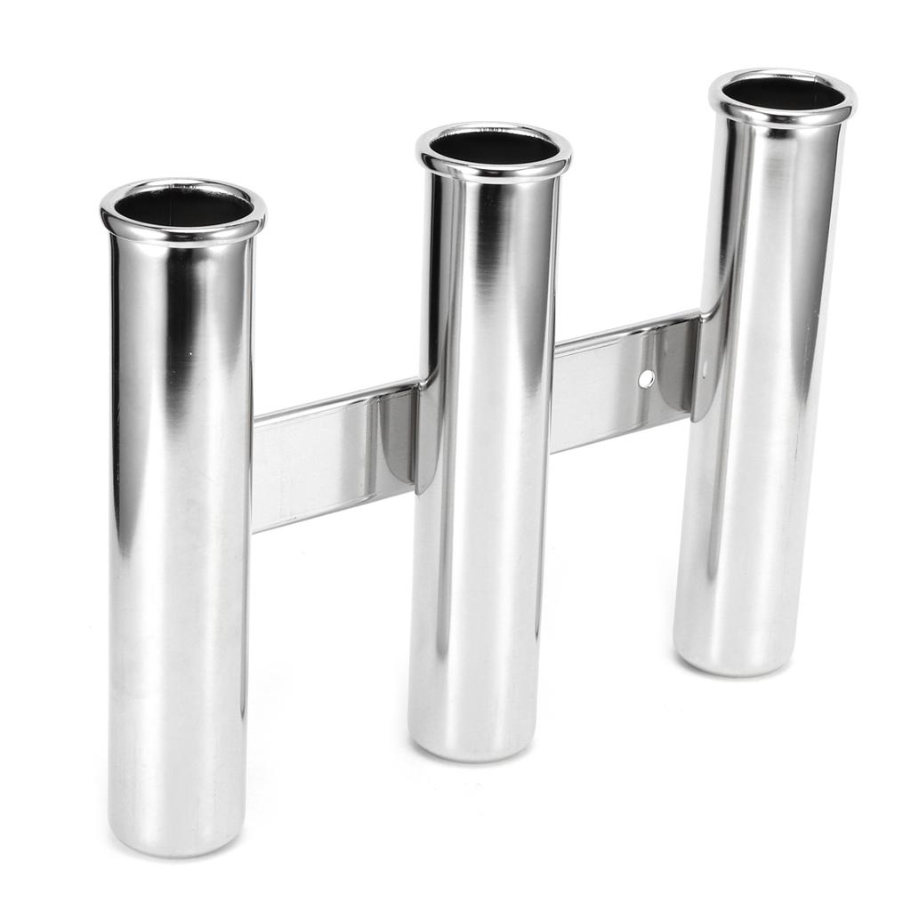 3 Tube Fishing Rod Holder Rack Stainless Steel Marine Yacht Boat Hardware Accessory
