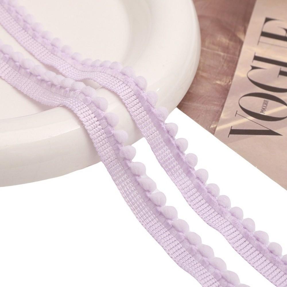 High Quality Mini Pom Pom Fringe Ribbon Colorful DIY Sewing Lace Trim Fringe Pompoms Lace Pillow Curtains Home Decor