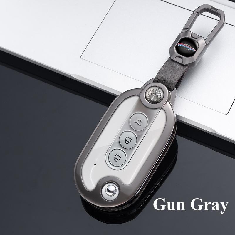 

Металлический чехол для автомобильного ключа-держатель для Wuling Mini EV для Wuling HongGuang Macro Light S1 Baojun 730 510 560 310 630 310 Вт B Style серый