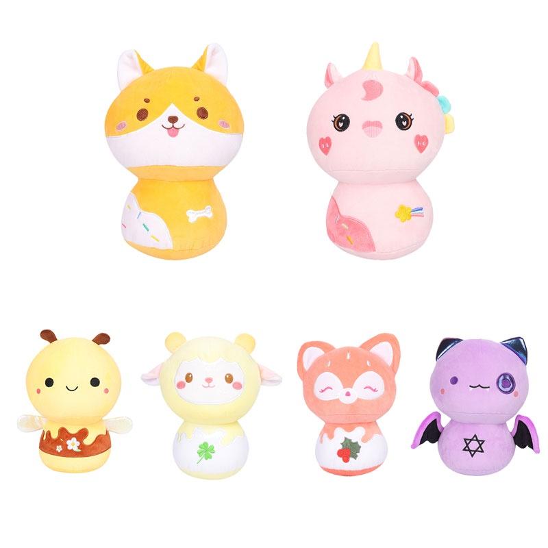 Adorable Mushroom Animal Plush Toy Cute Bee, Bat, Fox, Lamb Home Decor