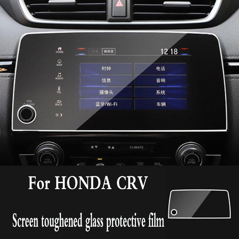 GPS Navigation Screen Steel Protective Film For Honda CR-V CRV 5th 2017 2020 Control of LCD Screen Sticker Car Styling