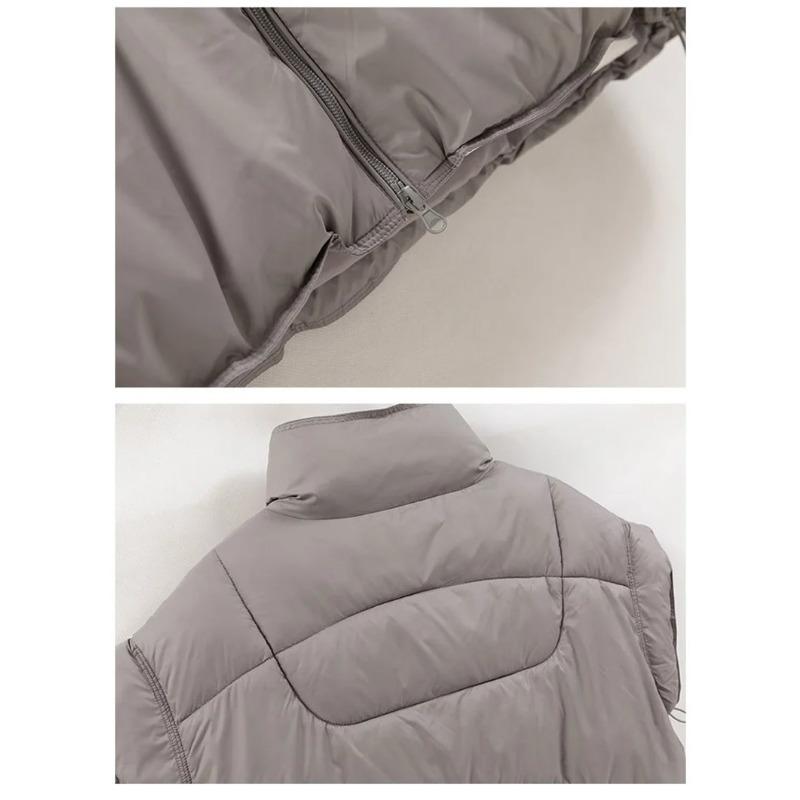 Female Vest Autumn Winter Sleeveless Jacket Coat Loose Short Stand-up Collar Down Vest Women Waistcoat Outerwear