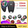Autoaufkleber Für Alfa Romeo 11mm 14mm Auto Schlüssel Metall Emblem Aufkleber Zubehör Für Alfa Romeo Giulia Stelvio Giulietta 156 159 1