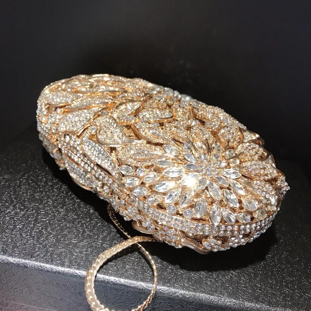 Weiße Diamant-Kupplungstaschen 10 Farben Handtaschen Luxus Gold Kristall Strass Abend-Kupplungstaschen Damen Hochzeits-Party-Tasche