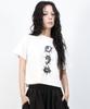 Deumakeu Eerie Graphic Crop Short Sleeve Tee White