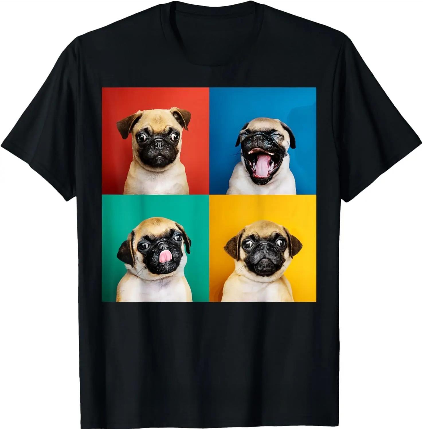 

Retro Pug UFO Fun Pattern Tshirt Humorous Street Style Short Sleeve Women Clothing Fashion Graphic T Shirts Summer Streetwear S