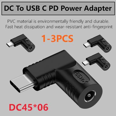DC45x06 For 65W Charging Adapter Converter High Power for Mobile Phone Tablet DC To USB-C PD Power Adapter Fast Charging 1-3pcs