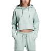 adidas Originals Coeeze Crop Comfortable Short Hoodie Women Hoodies Green DU2344