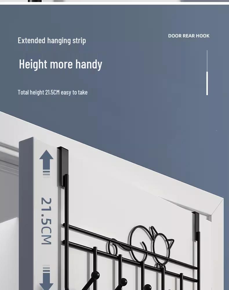 Katze & Wolke Herzförmiger Spurloser Über-Tür-Hakenständer