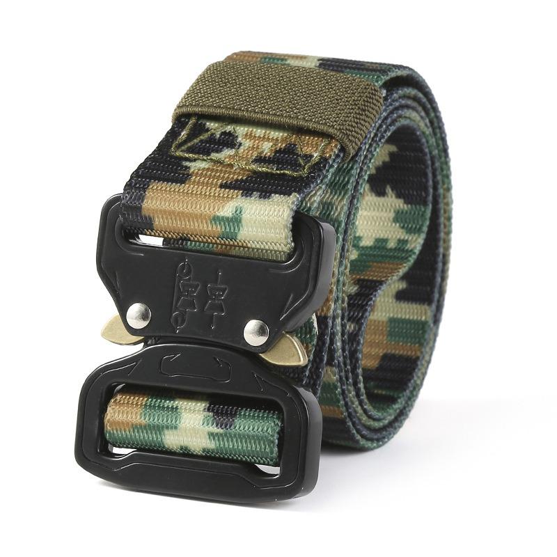Men's Belt Metal Buckle Outdoor Hunting Multi Function Tactical Belt Combat Survival Marine Corps Canvas Nylon Women Sport Belt