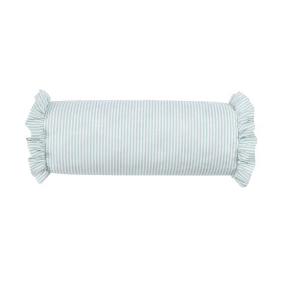 8" x 20" Striped Ruffle Bolster Decorative Pillow Long Cylinder Throw Pillow for Bed Couch Farmhouse Boho Home Decor