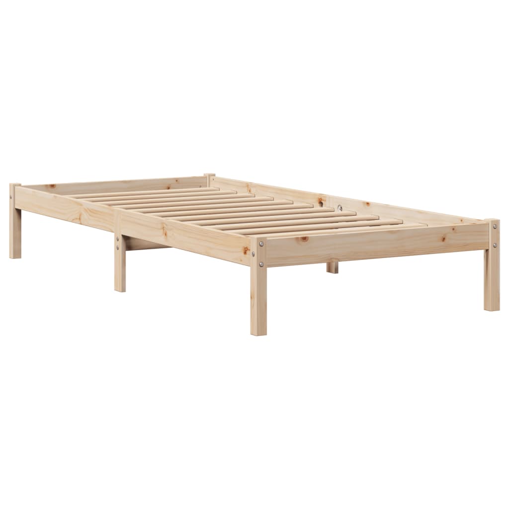 Vidaxl Rama Łóżka Bez Materaca, 75X190 Cm, Lite Drewno Sosnowe