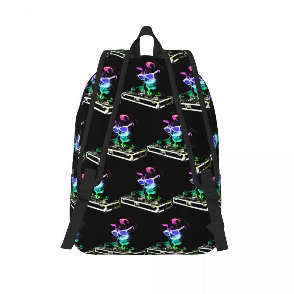 House Cat Rainbow Dj Kitty Backpack Hot Sale Daypack Large Capacity Children BookBag School Bag Shoulder Bags for Men Women