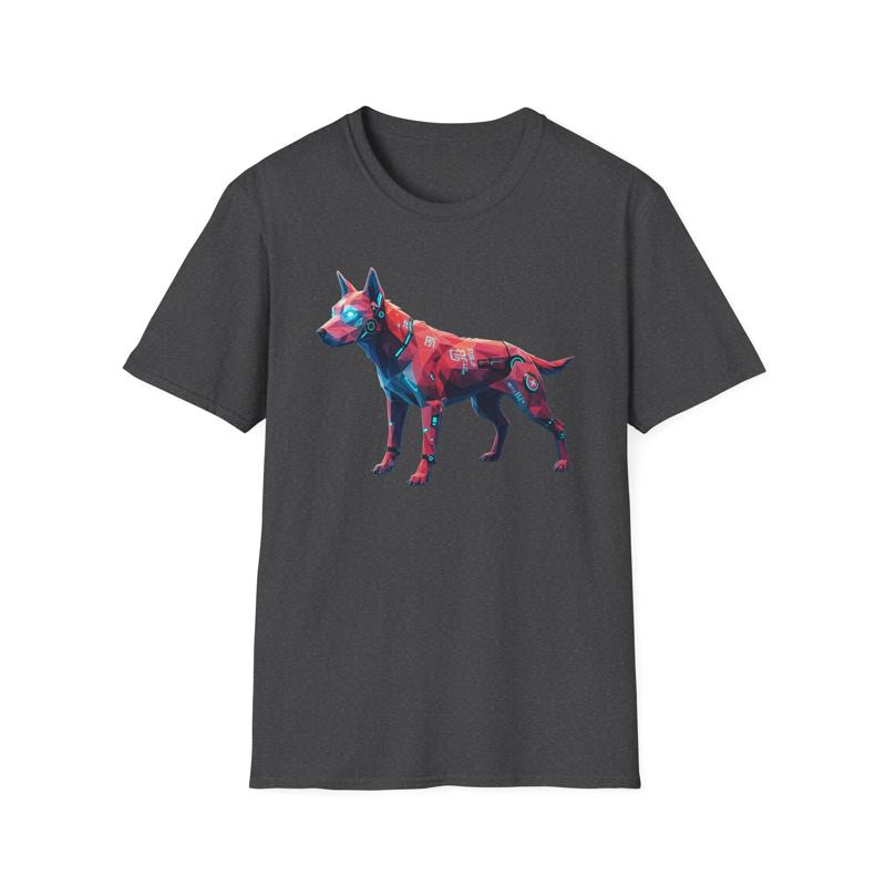 

Techno Dog 2 Softstyle T Shirt - Men s Summer Cotton Graphic Tee S разноцветный