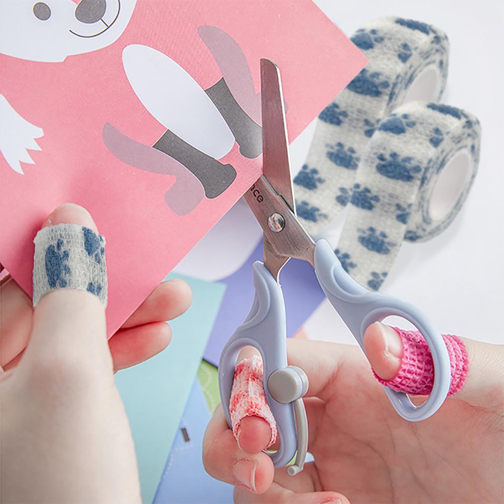 Random 12PCS Self Adhesive Bandages Cohesive Breathable Bandages Sports Tape Wrist Ankle First Aid Elastic Athletic Tape Bandage