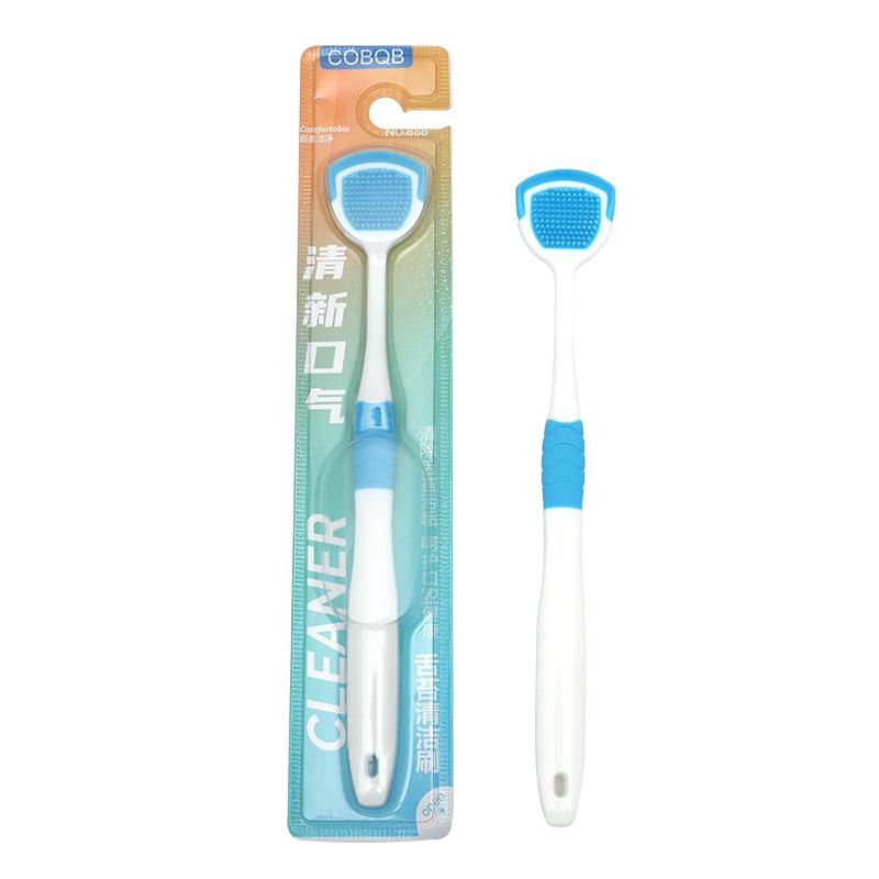 Multi Functional Tongue Scraper Silicone Tongue Scraper Dual Effect Tongue Coating Cleaning Brush
