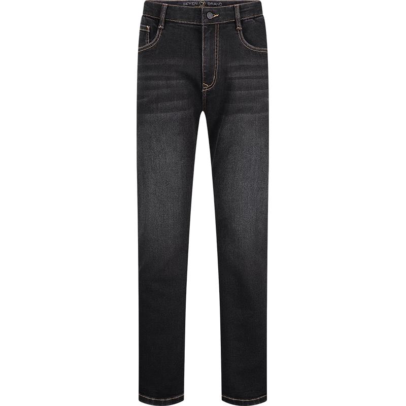 

Qipai Мужские джинсы прямого кроя из лиоцелла с эффектом стирки