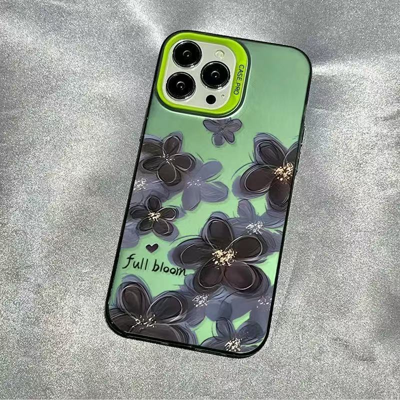 Ink flower is suitable for iphone16Promax mobile phone case, personalized vitality case, Apple IMD mobile phone case.