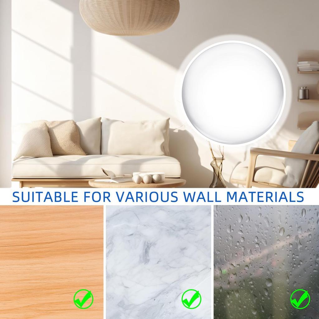 Door Stopper for Wall, Door Knob Wall Protector - 8 PCS Clear Silicone Bumpers with Strong Adhesive, Shock Absorbent Noise Reducing Guards for Doors,