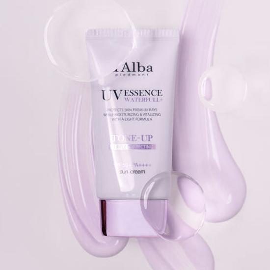 d Alba Waterfull Tone-Up Sunscreen Purple SPF50+ PA++++ Brightening Vegan Tone-Up Sun Cream Twin Pack 50ml x2 Brightening Vegan Tone-Up Sun Cream 1ea 50ml