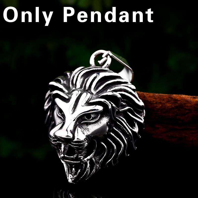 

Beier 316L stainless steel Hip Hop Rock Lion Head Men s Pendant Necklace Punk Animal Pendant High Quality Jewelry LLBP8-459P