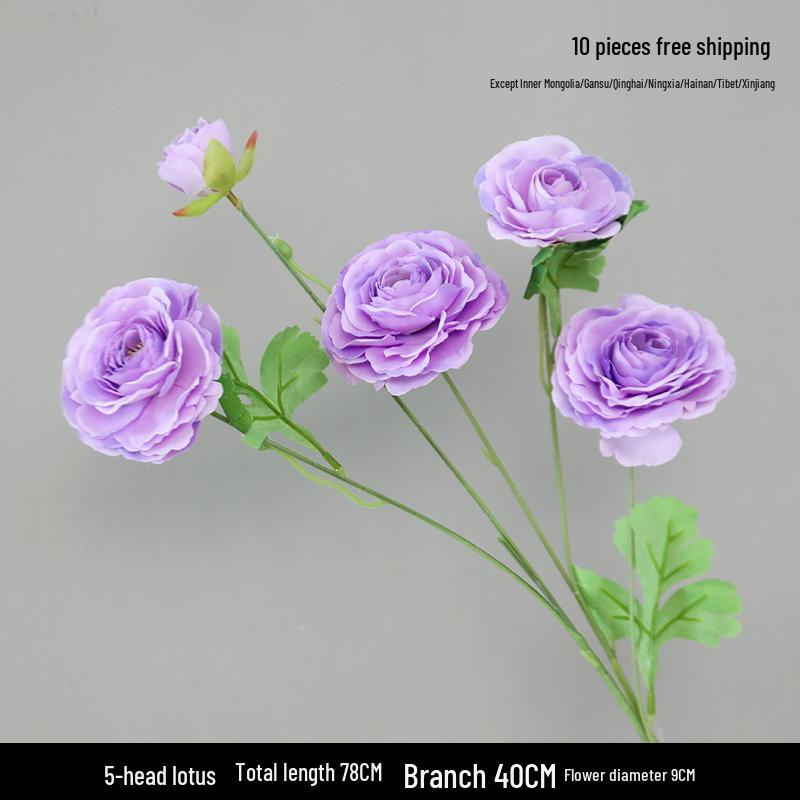 Purple Floral Wedding Arrangement - Silk Hydrangea, Rose, Bamboo Leaves & Grass for Flower Arches