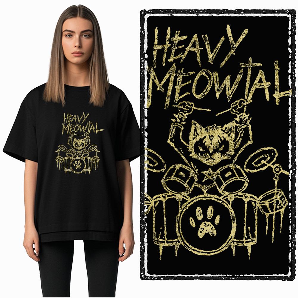 Coolmind DB 100% Baumwolle Katzenprint Exklusiver Grafik Damen T-Shirt Cooles SCHWARZES Damen T-Shirt Übergröße T-Shirt für Damen T-Shirt