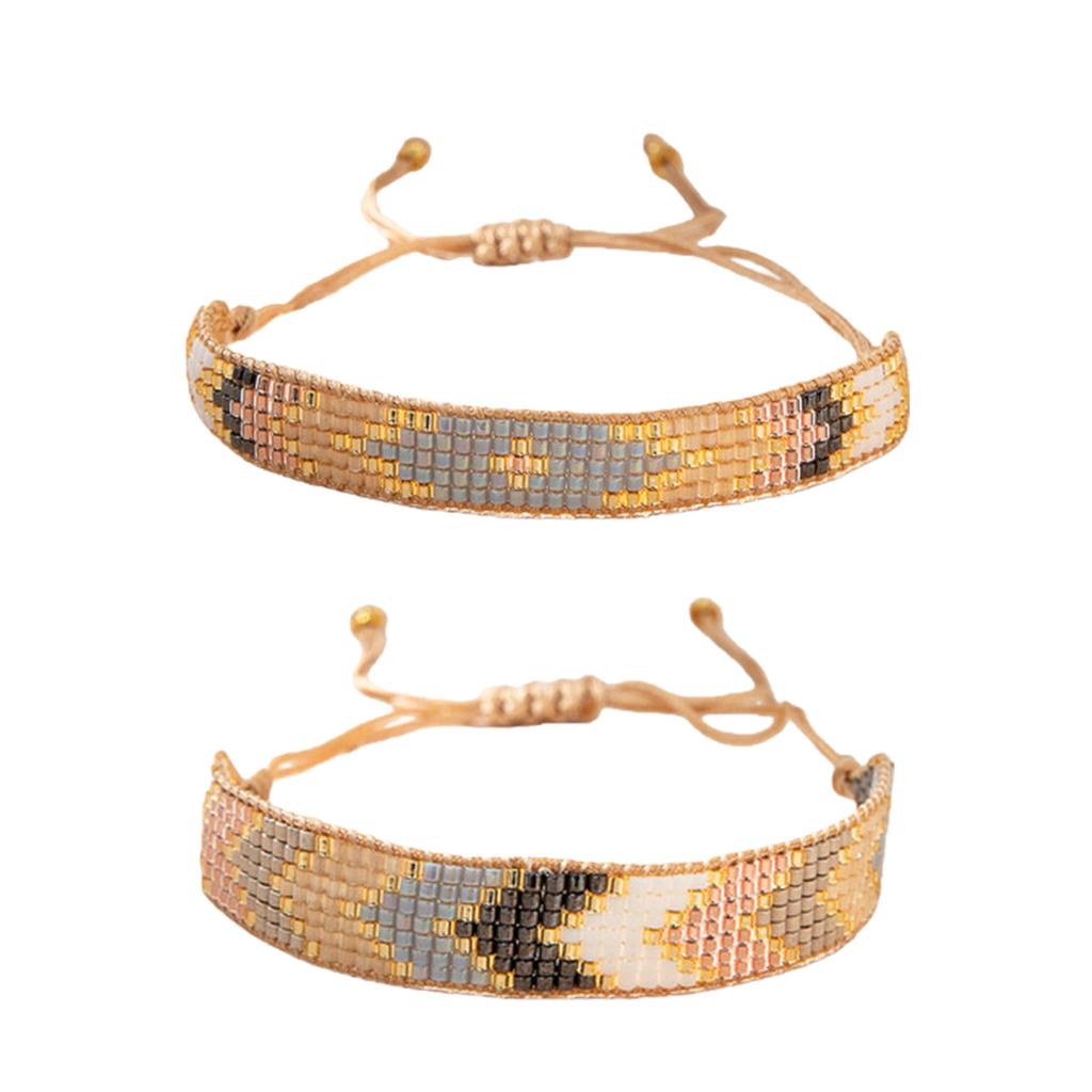 User Friendly Bohemian Inspired Woven Bracelet Colorful Glass Beads Design for All Day Comfort Sensitive Skin Safe Material