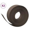 VidaXL Garden Edging 2 Pcs Brown 10 M 20 Cm Polyethylene 3155460