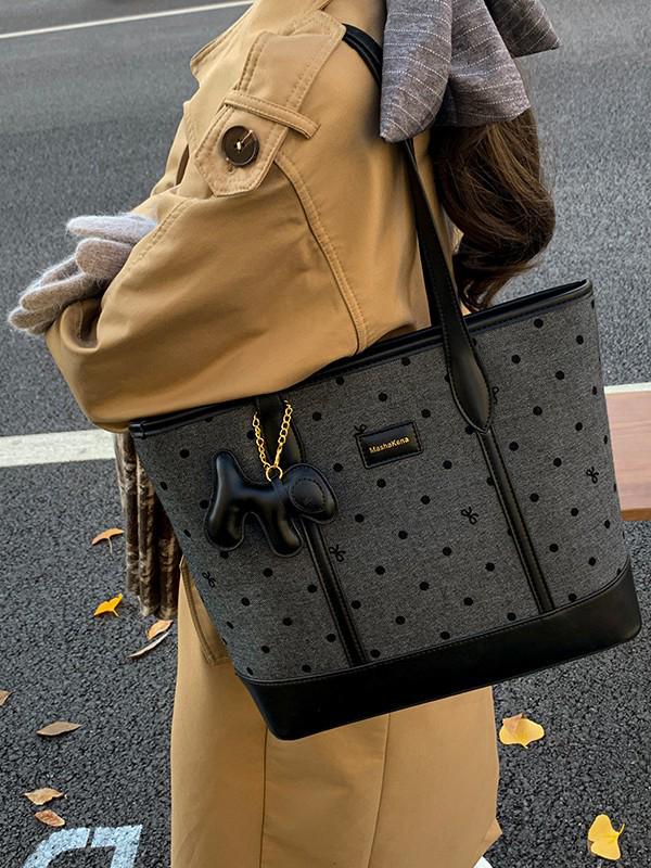 2025 Retro Women's Large-Capacity Tote & Crossbody Bag for College Students