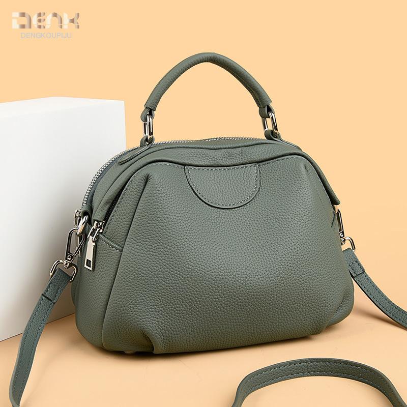 Genuine Leather Women's Bag Versatile Shoulder Bag Large-capacity Crossbody Bag Retro Commuter Handbag